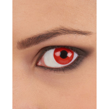 Lentilles Oeil complet rouge- 22mm- 1 semaine