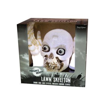 Tête de mort lumineuse et sonore Halloween