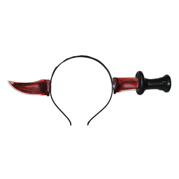 Serre-tête couteau de chasse ensanglanté Halloween