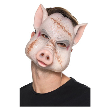Masque cochon du diable en latex Halloween