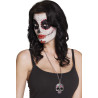 Collier Catrina forme tête de mort en métal Halloween