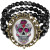 Bracelet Cavalera avec médaillon tête de mort Halloween
