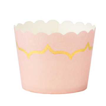Lot de 20 cupcakes en carton roses 6,1 x 4,4 cm