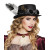 Chapeau steampunk avec plume