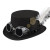 Chapeau steampunk avec plume