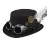 Chapeau steampunk avec plume