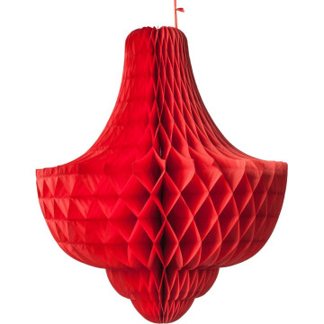 Déco alvéolée rouge Versailles 50 x 44 cm