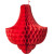 Déco alvéolée rouge Versailles 50 x 44 cm Déco alvéolée rouge Versailles 50 x 44 cm