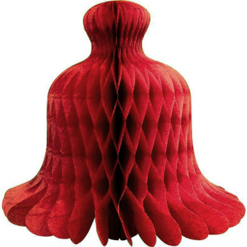 Déco alvéolée rouge géante 74 x 57 cm