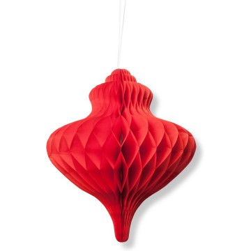 Déco alvéolée rouge élégante 35 x 15 cm