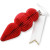 Lot de 6 pampilles alvéolées rouges marque-place 10 x 4 cm Lot de 6 pampilles alvéolées rouges marque-place 10 x 4 cm