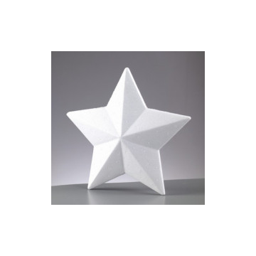 Etoile polystyrène blanche à assembler 15 cm