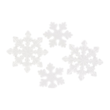 4 Flocons polystyrène blanc à assembler 15 cm