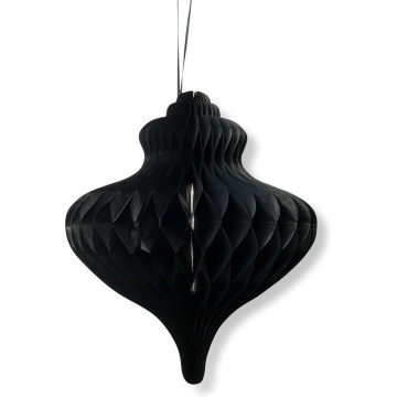 Déco alvéolée noire Elégance 35 x 15 cm