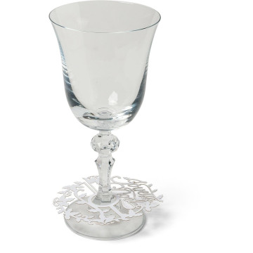 Lot de 10 déco pied de verre Joyeux Noël 9 cm