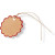 Lot de 8 étiquettes Kraft bord rouge pailleté 5,5 cm Lot de 8 étiquettes Kraft bord rouge pailleté 5,5 cm