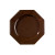 Lot de 8 assiettes à dessert plastiques réutilisables octogonales chocolat 16,5 cm