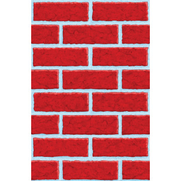 Décoration murale mur en briques 1,20 x 12,2 m