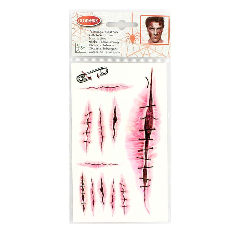 Tatouages Temporaires Halloween - 10+10 Fausses Cicatrices Et Blessures Zombie - Imperméables Et Faciles à Appliquer - Pour Cosplay Et Maquillage