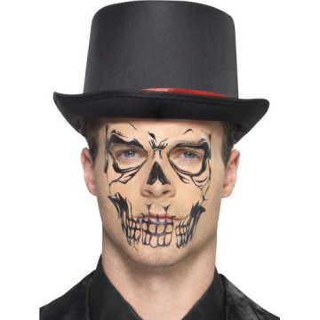 Tatouage tête de mort temporaire Halloween