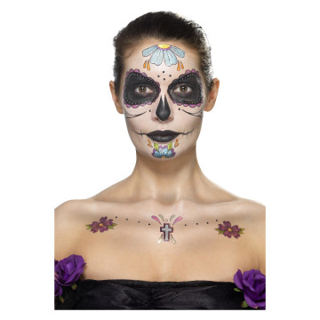 Tatouage Jour des Morts temporaire Halloween
