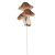 Champignons orange/blanc sur tige 8 x 5,5 x 8 cm