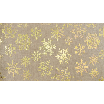 Chemin de table Flocon Métal noël or 28 cm x 5 m