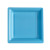 Lot de 8 assiettes à dessert réutilisables carrées bleu ciel 16,5 cm Lot de 8 assiettes à dessert réutilisables carrées bleu ciel 16,5 cm