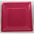 Lot de 8 assiettes à dessert réutilisables carrées framboise 16,5 cm Lot de 8 assiettes à dessert réutilisables carrées framboise 16,5 cm
