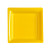 Lot de 8 assiettes à dessert réutilisables carrées jaune 16,5 cm