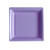 Lot de 8 assiettes à dessert réutilisables carrées lilas 16,5 cm Lot de 8 assiettes à dessert réutilisables carrées lilas 16,5 cm