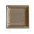 Lot de 8 assiettes à dessert réutilisables carrées taupe 16,5 cm Lot de 8 assiettes à dessert réutilisables carrées taupe 16,5 cm