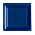 Lot de 8 assiette réutilisables carrées bleu foncé 21,5 cm Lot de 8 assiette réutilisables carrées bleu foncé 21,5 cm
