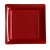 Lot de 8 assiettes réutilisables carrées bordeaux 21,5 cm Lot de 8 assiettes réutilisables carrées bordeaux 21,5 cm