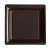 Lot de 8 assiettes réutilisables carrées chocolat 21,5 cm