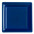Lot de 8 assiettes plastiques réutilisables carrées bleu foncé 30,5 cm