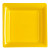 Lot de 8 assiettes plastiques réutilisables carrées jaune 30,5 cm
