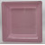 Lot de 8 assiettes plastiques réutilisables carrées rose pâle 30,5 cm