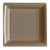 Lot de 8 assiettes plastiques réutilisables carrées taupe 30,5 cm Lot de 8 assiettes plastiques réutilisables carrées taupe 30,5 cm