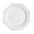 Lot de 8 assiettes plastiques réutilisables octogonales blanches 24 cm