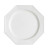 Lot de 8 assiettes plastiques réutilisables octogonales blanches 24 cm Lot de 8 assiettes plastiques réutilisables octogonales blanches 24 cm