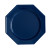 Lot de 8 assiettes plastiques réutilisables octogonales bleu foncé 24 cm Lot de 8 assiettes plastiques réutilisables octogonales bleu foncé 24 cm