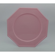 Lot De 8 Assiettes En Papier Octogonales Ginger Ray - Rose Doré, 23 Cm, Motif Fleur