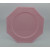 Lot de 8 assiettes plastiques réutilisables octogonales rose pale 24 cm
