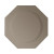 Lot de 8 assiettes plastiques réutilisables octogonales taupe 24 cm Lot de 8 assiettes plastiques réutilisables octogonales taupe 24 cm