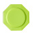 Lot de 8 assiettes plastiques réutilisables octogonales vert anis 24 cm