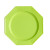Lot de 8 assiettes plastiques réutilisables octogonales vert anis 24 cm Lot de 8 assiettes plastiques réutilisables octogonales vert anis 24 cm