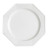Lot de 8 assiettes plastiques réutilisables octogonales blanches 31 cm