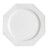 Lot de 8 assiettes plastiques réutilisables octogonales blanches 31 cm Lot de 8 assiettes plastiques réutilisables octogonales blanches 31 cm