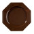 Lot de 8 assiettes plastiques réutilisables octogonales chocolat 31 cm Lot de 8 assiettes plastiques réutilisables octogonales chocolat 31 cm